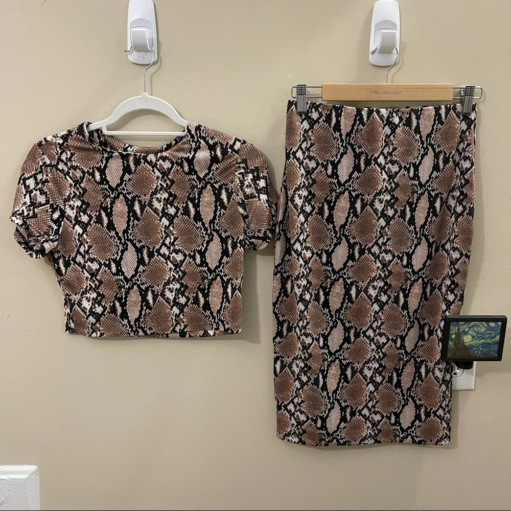 Snakeskin midi dress (set)